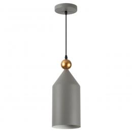 Odeon light 4092/1 PENDANT ODL19 375 серый/золотой Подвес Е27 1*40W BOLLI 